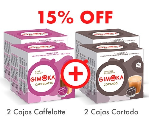PACK DOLCE GUSTO - 32  Caps. CAFFELATTE + 32 Caps. CORTADO 